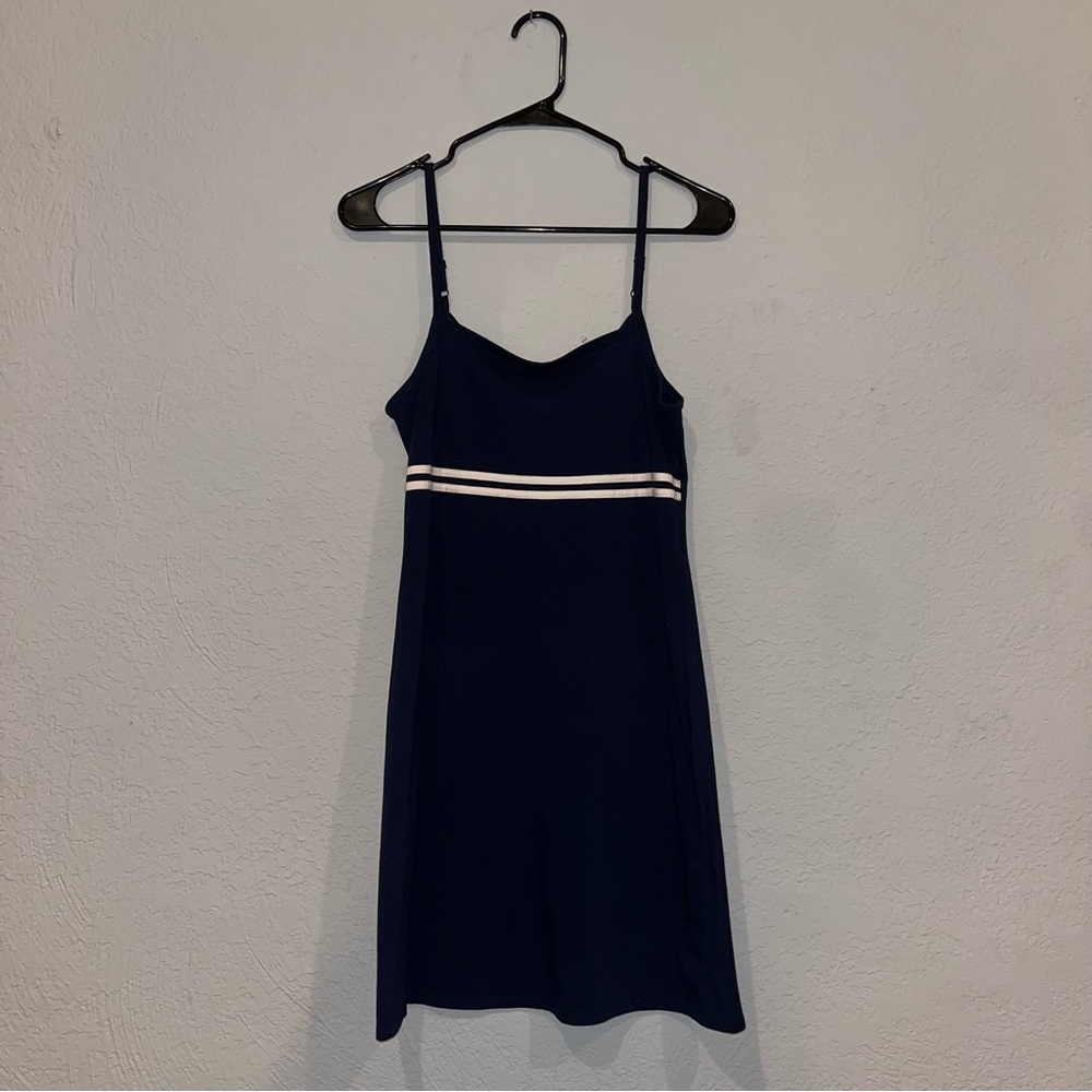 Mossimo Supply Co. Target Navy Blue White Striped Babydoll Dress